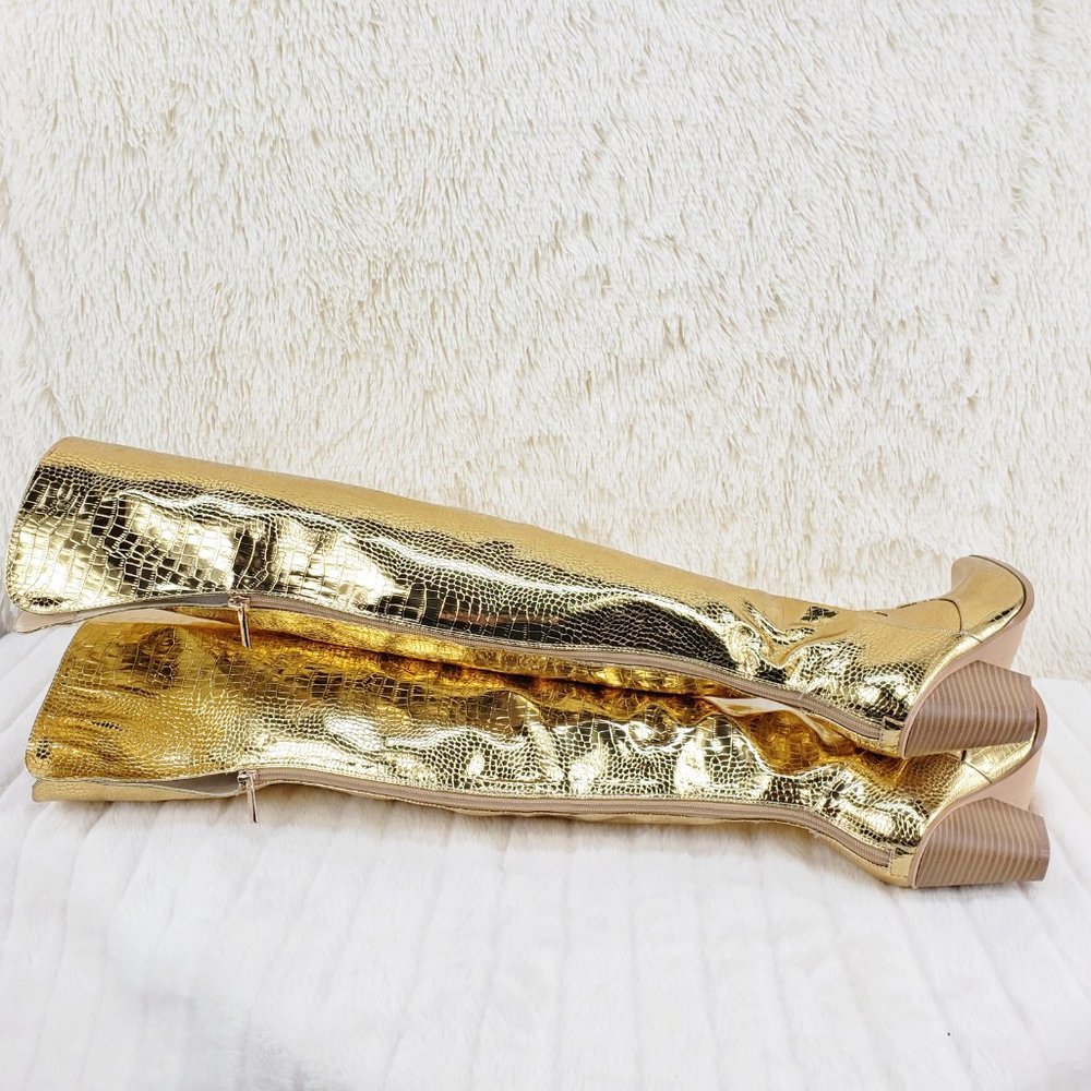 Gold Western Thigh High Boots Restocked_4
